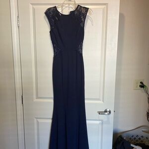 Saved By the Dress Navy Blue Full Length Gown, Size Small